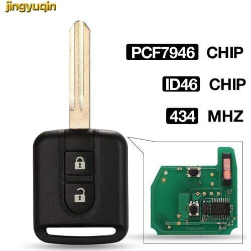 Jingyuqin Remote Car Key 5WK4876/5WK4818 433MHZ ID46 PCF7946 Chip For Nissan Elgrand X-TRAIL Qashqai Navara Micra Note NV200 2B