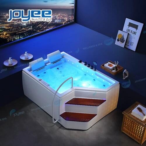 JOYEE New humanized Design Hotel Villa Construction Acrylic Bathtub 2 Person hydro Spa Whirlpools massage Jacuzzi