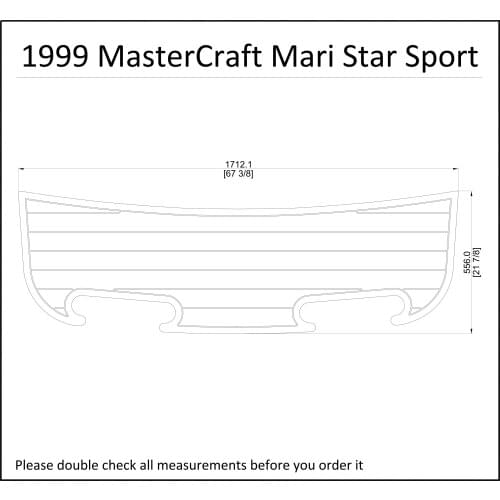 1999 MasterCraft Mari Star Sport Boat Swim Platform Pad 1/4" 6mm EVA Decking