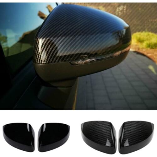 Pair for Audi A3 S3 8V RS3 Side Wing Mirror Covers Caps (Carbon Look) 2017 Replace 2015 2016 2018 2013 2014 2019