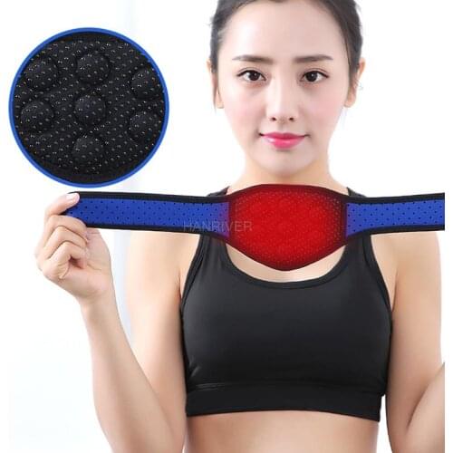 Hot Sale Neck Brace Magnetic Therapy Tourmaline Neoprene Neck Support Self Heating Neck Magnet Protect Band For Neck Pain