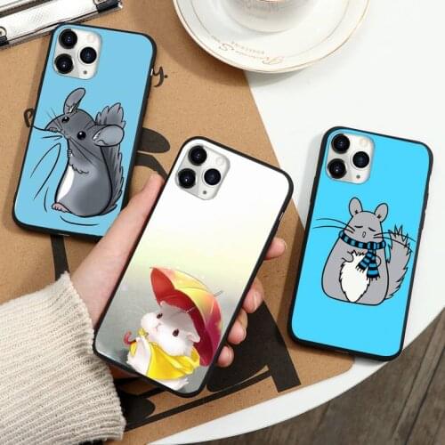 Cute Cartoon Chinchilla Phone Case for iPhone 11 12 mini pro XS MAX 8 7 6 6S Plus X 5S SE 2020 XR