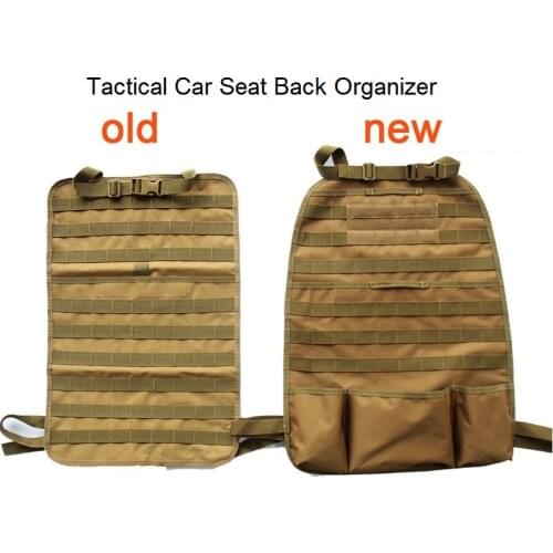 Multifunction Outdoor Tactical Molle Car Seat Organizer Waterproof Molle Nylon Seat Back Organizer Car Seat Cover Protector Gear