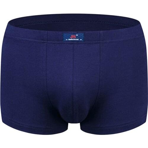 2020 New Boxer Men Casual Cotton Boxer Shorts Cueca Masculina Mid-Rise Breathable Solid Men Underwear Boxer Homme Underpants