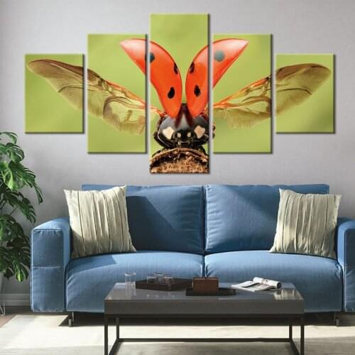 Wall Art Print Posters And Prints Canvas Painting Animal bug 5 Panel Picture Home Decor