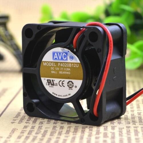 Original FOR AVC F4020B12U 12V 0.28A 4CM 40202 Line Large Air Volume Heat Dissipating Cooling Fan