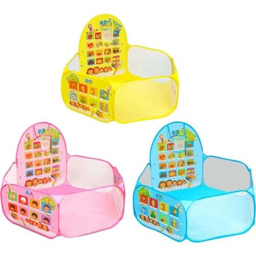 Children Tent Toy Cartoon Folding Indoor Ocean Ball Pool Layout Fence Baby Game House Childrens Tent Color Wave Ball Pool