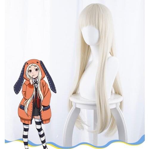Kakegurui Compulsive Player 2 Cosplay Wigs Yomoduki Runa Cosplay Wigs Heat Resistant Synthetic Wig Halloween Party