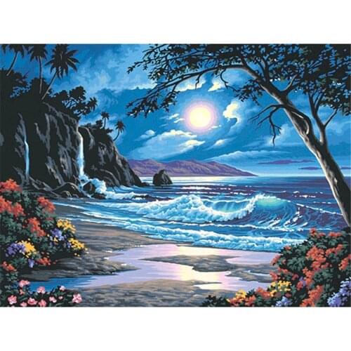 Landscape Scenery DIY Embroidery 11CT Cross Stitch Kits Needlework Craft Set Cotton Thread Printed Canvas Home Sell