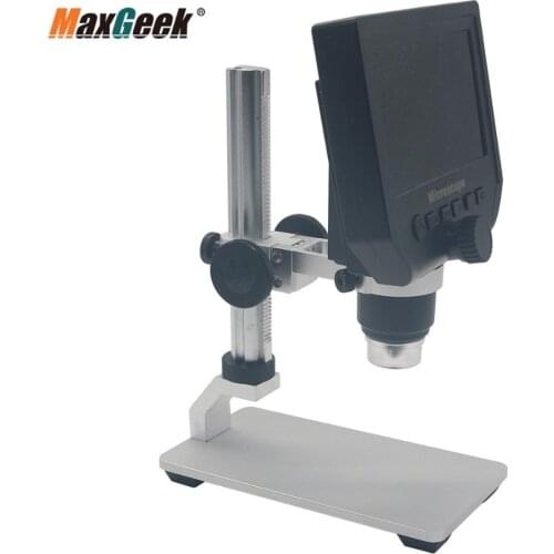 Maxgeek Portable LED Digital Microscope 4.3" LCD 3.6MP OLED G600 1-600X Magnification