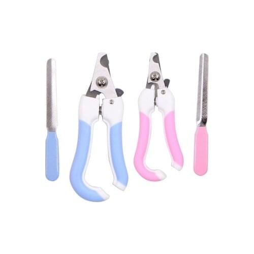 Professional Pet Nail Clippers Dog Cat Stainless Steel Two-color Labor-Saving Nail Clippers Convenient Beauty Cleaning Supplies