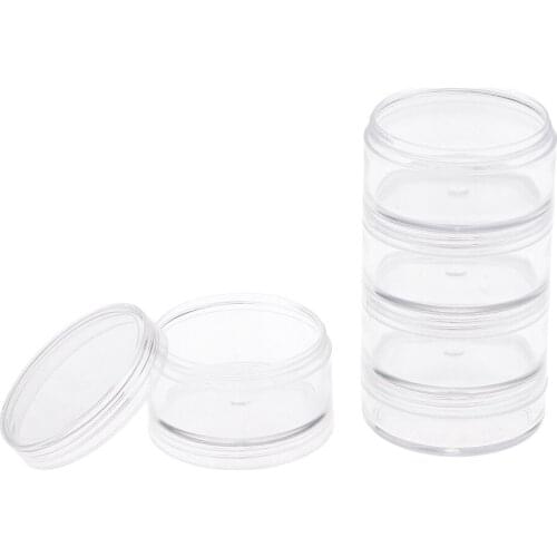 Transparent Wholesale Pack 5 Clear Container Pearl Box For Beads, Jewelry, Finds, Medicine