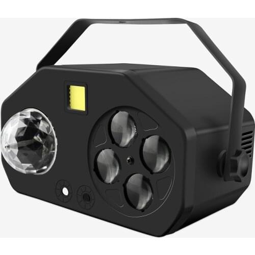 MBVKA Remote RGB 4 IN 1 LED Gobo Strobe Magic Ball Laser Project DMX Stage Lighting Effect DJ Disco Party Holiday Wedding Light