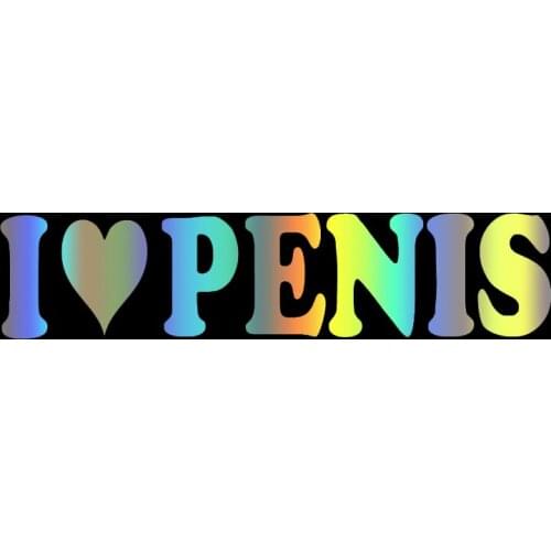 S51095 Various Sizes/Colors Car Stickers Vinyl Decal For I LOVE PENIS Gay Pride Motorcycle Decorative Accessories Waterproof