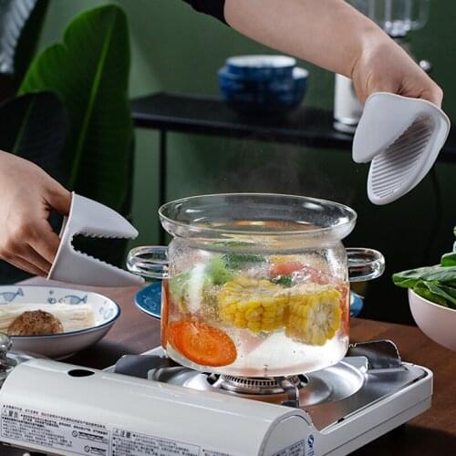 Silicone Anti-scalding Oven Gloves Mitts Potholder Kitchen BBQ Gloves Tray Pot Dish Bowl Holder Oven Handschoen Hand Clip