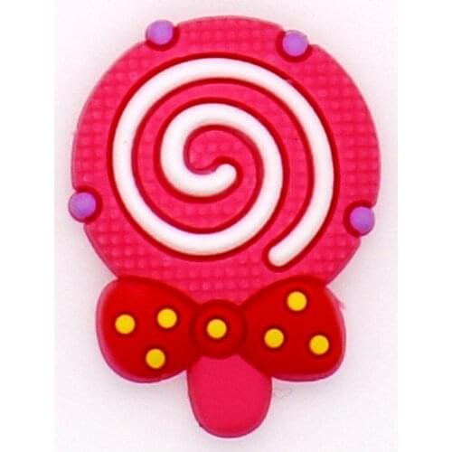 10 pcs Colorful Candy Lollipops Kids Girls Favor Sandal Clogs Decorations Party Bracelets Charms XH-86