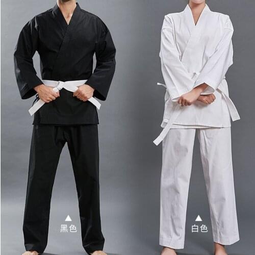High quality black/white COTTON KARATE clothing kung fu Kardined on training apparel karate suits uniforms