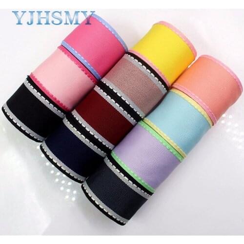 YJHSMY G-181028-1470,38mm 5yards/lot Solid color Hook lace grosgrain ribbon,Wedding decoration,DIY Gift wrapping materials