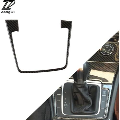 ZD Gears Shift Panel Trim Carbon Fiber Car Stickers for Volkswagen Golf 7 MK7 VW Golf GTI R Accessories 2013 2014 2015 2016 2017