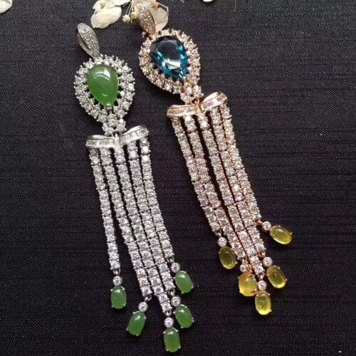 Fine Jewelry Real 925 Steling Silver s925 100% Natural Jasper Gemstone Leopard Female Pendant Necklaces Christmas Gift