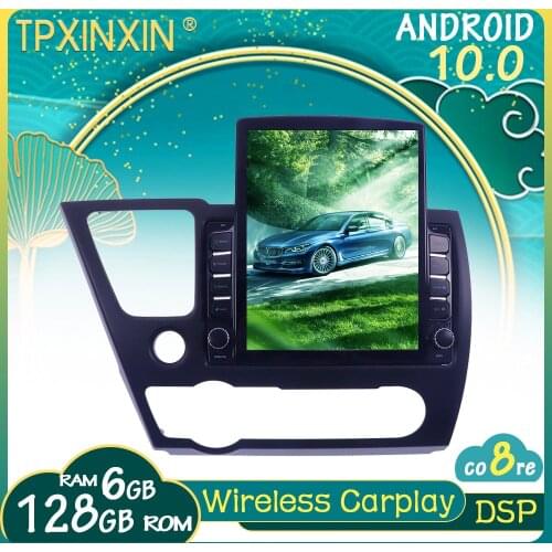10.0 For Honda Civic Android Car Stereo Car Radio with Screen Tesla Radio Player Car GPS Navigation Head Unit