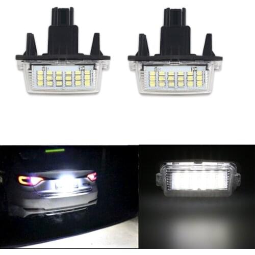 2pcs 18LED 12V 6000k White Canbus Car LED License Plate Lights For Toyota Corolla Yaris Camry LED Number Plate Lamp