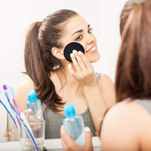 20Pcs Reusable Bamboo Cotton Make Up Remover Pads Washable Triple Layer Facial Skin Care Wipe Pads Cleaning Pad with Bag