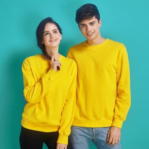 2019 Winter new Plus Velvet Round Neck Sweatshirt Mens Pullover Top Womens Casual solid color Sweatshirt Size S-XXXL