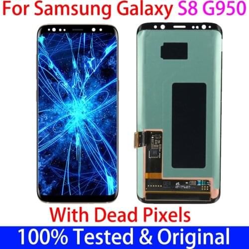 5.8"Original With Dead Pixels lcd For Samsung S8 G950 SM-G950F G950FD LCD Display and Touch Screen With Frame Digitizer Assembly