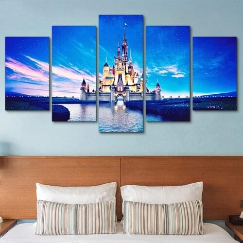 5D DIY Diamond Church Embroidery Diamond Painting Cross Stitch Islam Muslim Holy Mosque Full Square round Mosaic Rhinestone 5pcs