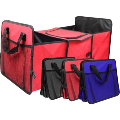 Car Organizer Trunk Collapsible Toys Food Storage Truck Cargo Container Car Stowing Tidying Auto Rear Storage Box Car Accessorie