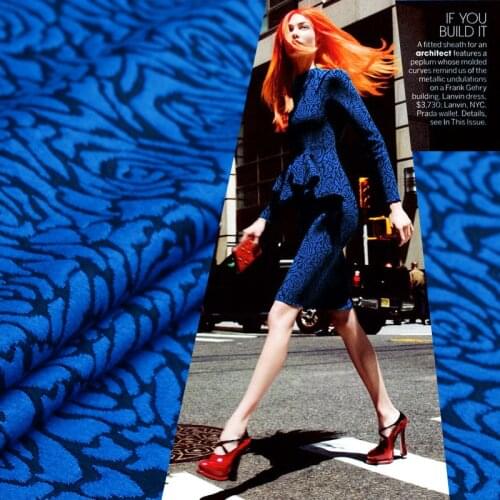 Free shipping! Double-stretch cotton knit three-dimensional relief complex fashion fabric wholesale high quality cotton cloth