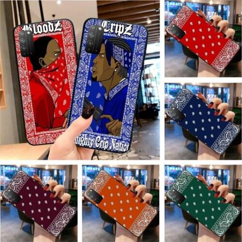 Bloodz Cripz Gang Bandana Pattern Phone Case for Huawei Honor 30 20 10 9 8 8x 8c v30 Lite view 7A pro