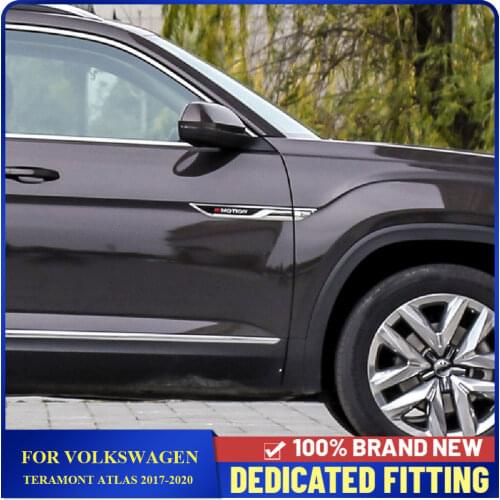 Fit For Volkswagen Teramont Atlas 2017 2018 2019 2020 Car Body Side Door Emblem Fender Sticker Trims Accessories