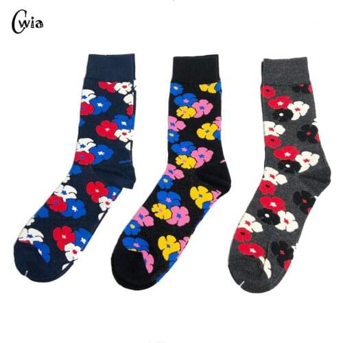 Combed cotton Colorful socks men women cool casual Dress Funny party dress crew Socks 1pair=2pcs ms11