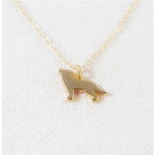 Cute Animal Small wolf Pendant Necklace For Women Girl Necklaces Pendants Jewelry Wholesale