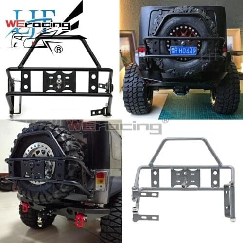Metal Rear Bumper Spare Tire Frame Mount for 1/10 Traxxas TRX4 Defender Axial SCX10 90046 90047 Wrangler RC Car Accessories L02