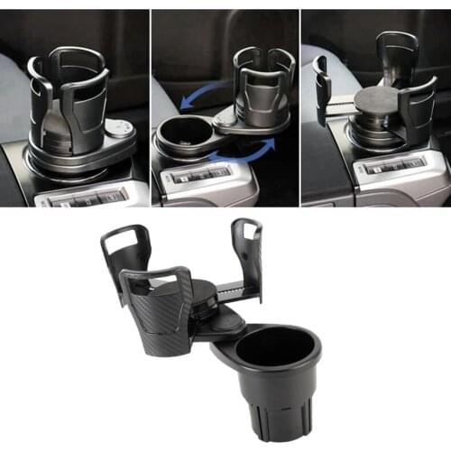 Multifunctional Car Cup Holder, 2 in 1 Drink Holder Drinks Bottle Water Cups Extendable Cup Holder