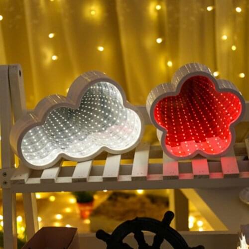 Fashion Colorful LED Tunnel Table Lamp Mirror Light Can Hang Pineapple Cloud Christmas Tree Plum Blossom Lamp Ins Night Lights