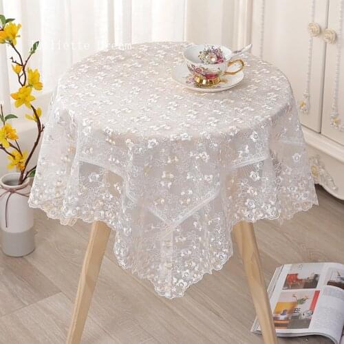 Fashion room decor aesthetic Table cloth Embroidery lace table cover cloth coffee table for living room dining table covers Sale