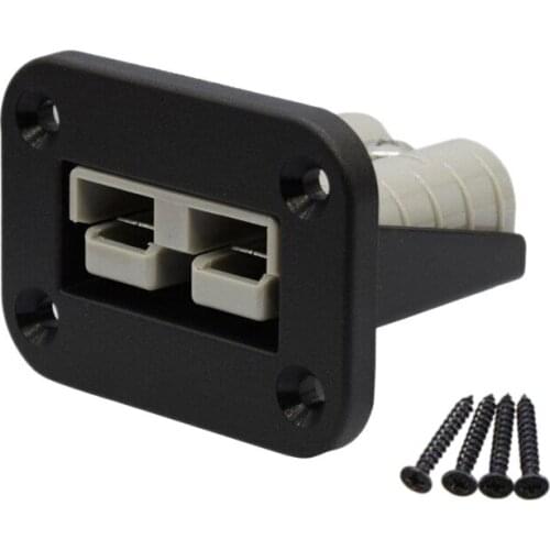 Flush Mount 50 Amp Anderson Plug Mounting Bracket Panel Cover for Caravan Camper Boat Truck, with Screws