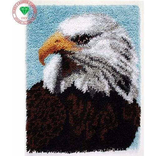 Cartoon Eagle Latch hook rug kits rugs carpets embroidery Felt Craft Stitch threads Carpet embroidery Thread embroidery cushion