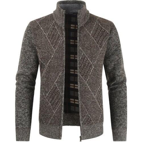 Male Clothing Casual Knitwear Autumn Winter Quality Slim Mens Sweater Autumn Knitted Sweaters Mens Cardigan Jackets Coats
