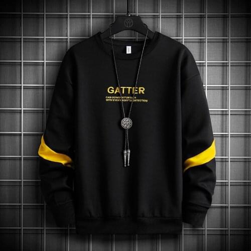 EAEOVNI Autumn 2021 Mens Hoodies Sweatshirt Casual Hip Hop Punk Pullover Men Streetwear Fashion Long Sleeve Clothes Oversized