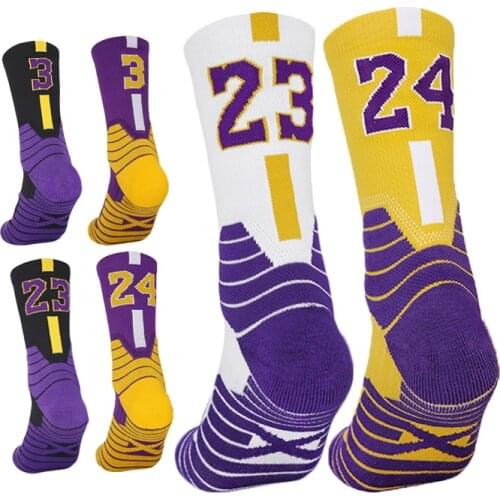 Men Basketball Socks Number Professional Sports Socks Knee High Non-Silp Thickened Towel Bottom Child Match baloncesto Socks
