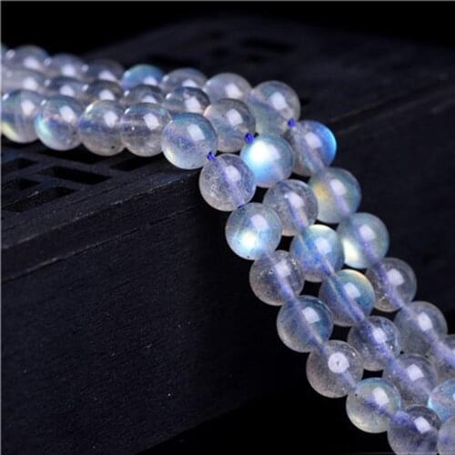 Strand Natural 3A/5A Labradorite Stone Grayish Moonstone Gemstone Round Beads lot 3mm 4mm 6mm 8mm for Jewelry Making Findings