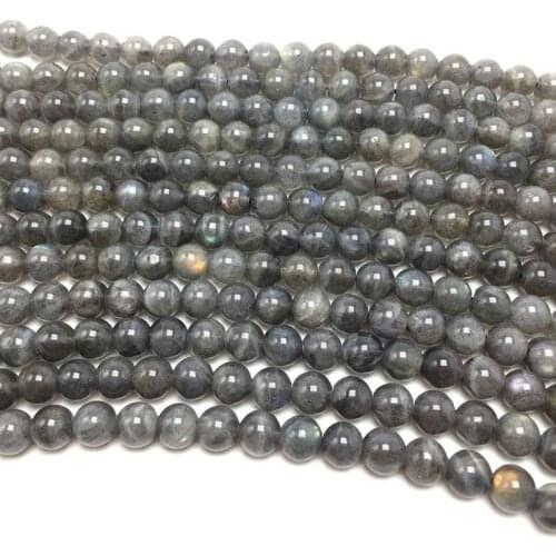 Wholesale Natural Stone 5A Grade Blue Labradorite Round Loose Beads 15" Strand 4 6 8 10 12MM Pick Size For Jewelry