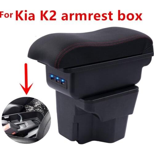 For Kia Rio III armrest box Kia Rio 3 central Store content box cup holder 2012-2016 Automotive retrofit accessories