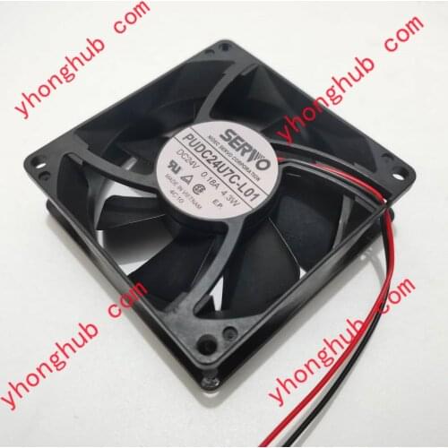 SERVO PUDC24U7C-L01 DC 24V 0.18A 4.3W 2-wire 80x80x25mm Server Cooling Fan