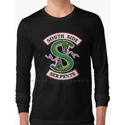 South Side Serpents Long Sleeve T Shirt 100% Pure Cotton Big Size Riverdale Archie Jughead Veronica Kevin Cheryl Bughead